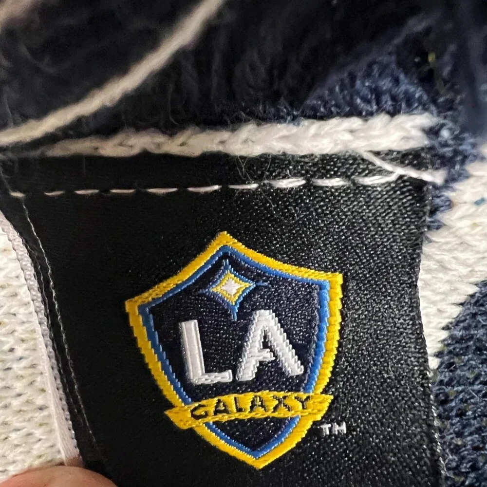 Adidas Unisex One Size Navy White MLS Los Angeles‎ Galaxy Soccer Scarf NWT